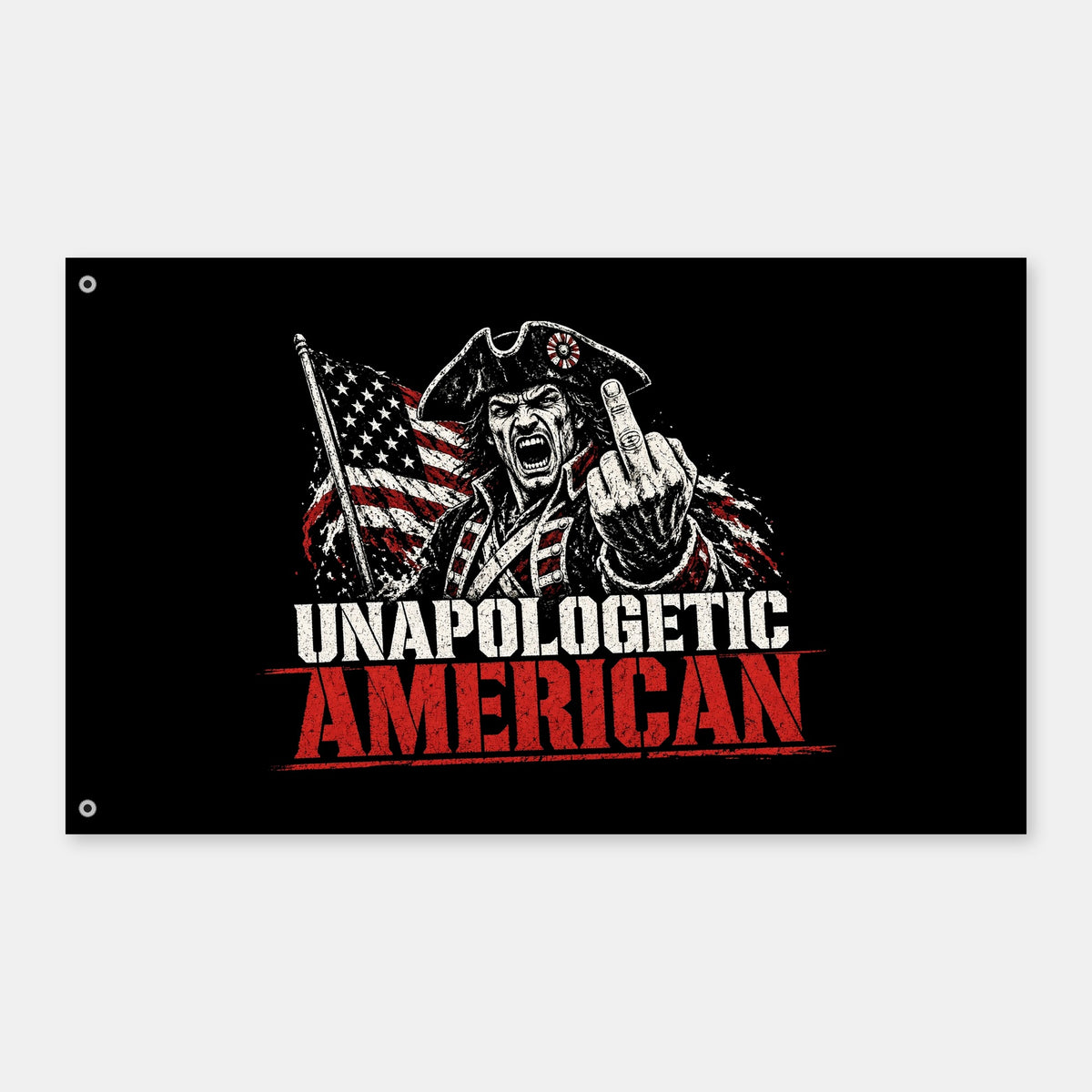 Unapologetic American Flag — full design visible