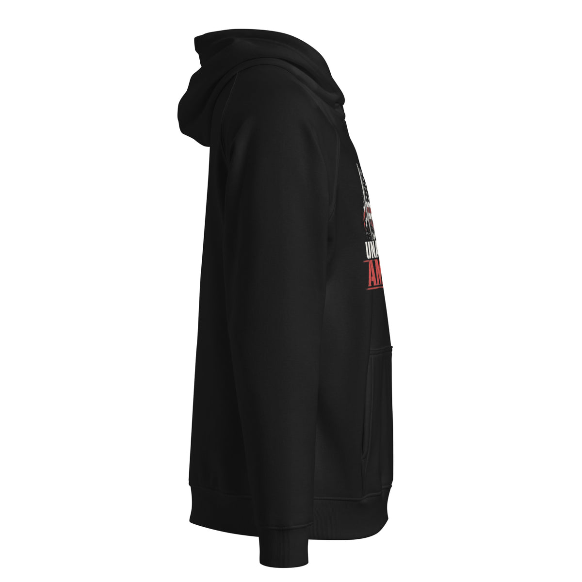 Unapologetic American Hoodie — Black right back | Rattler Republic
