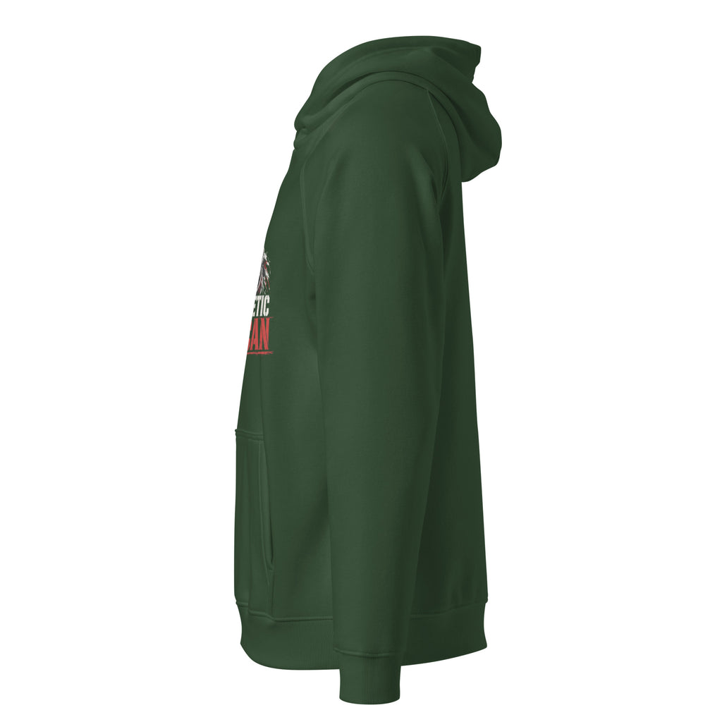 Unapologetic American Hoodie — Bottle Green left front | Rattler Republic